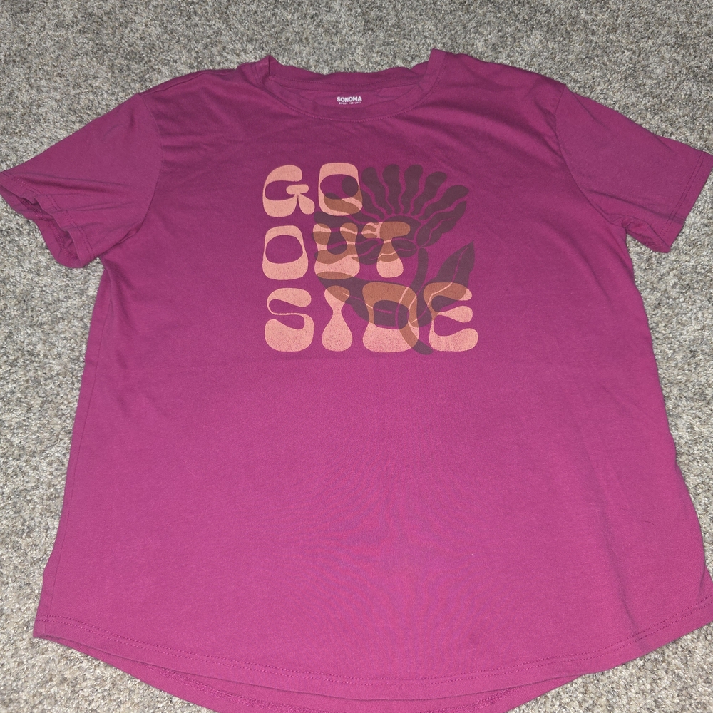 Sonoma Pink Graphic Tee Get Outside Size Small